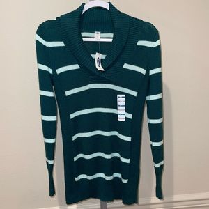 Old Navy Teal Next Time Striped Maternity Sweater, Size XS